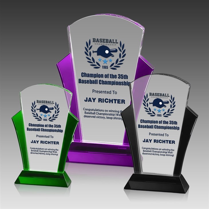 Crystal Plaque Sports Baseball Trophy best